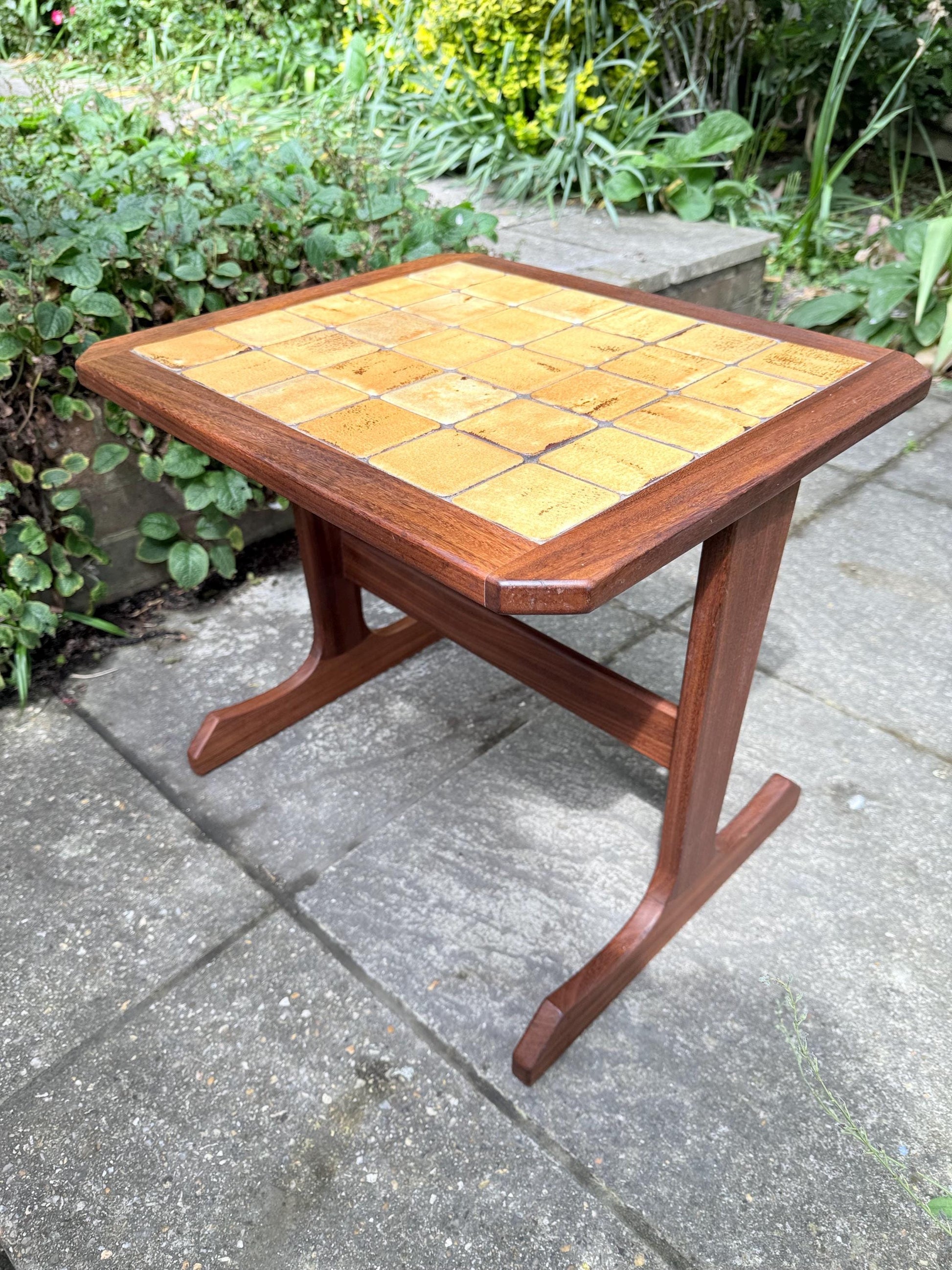 Authentic Retro vintage G Plan occasional table with perfect tiled top, vintage side table, lamp table - large'ish