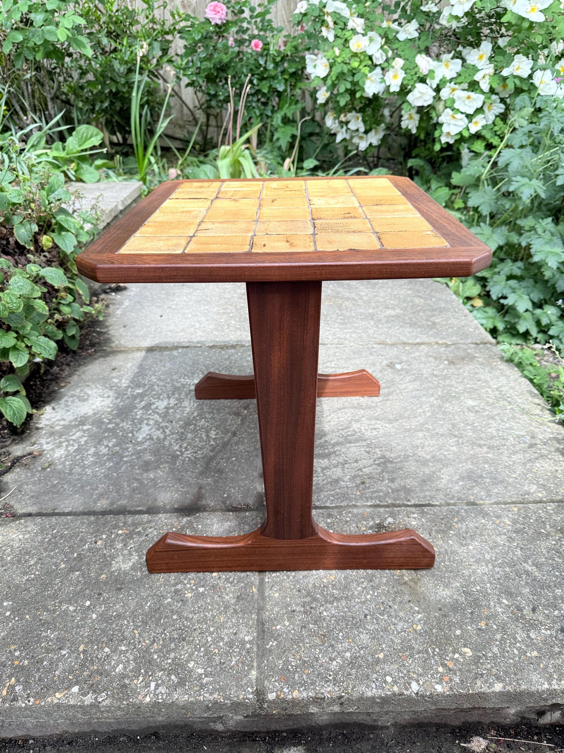 Authentic Retro vintage G Plan occasional table with perfect tiled top, vintage side table, lamp table - large'ish