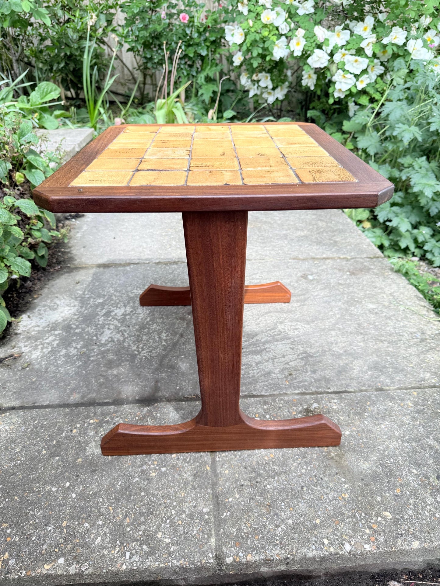 Authentic Retro vintage G Plan occasional table with perfect tiled top, vintage side table, lamp table - large'ish
