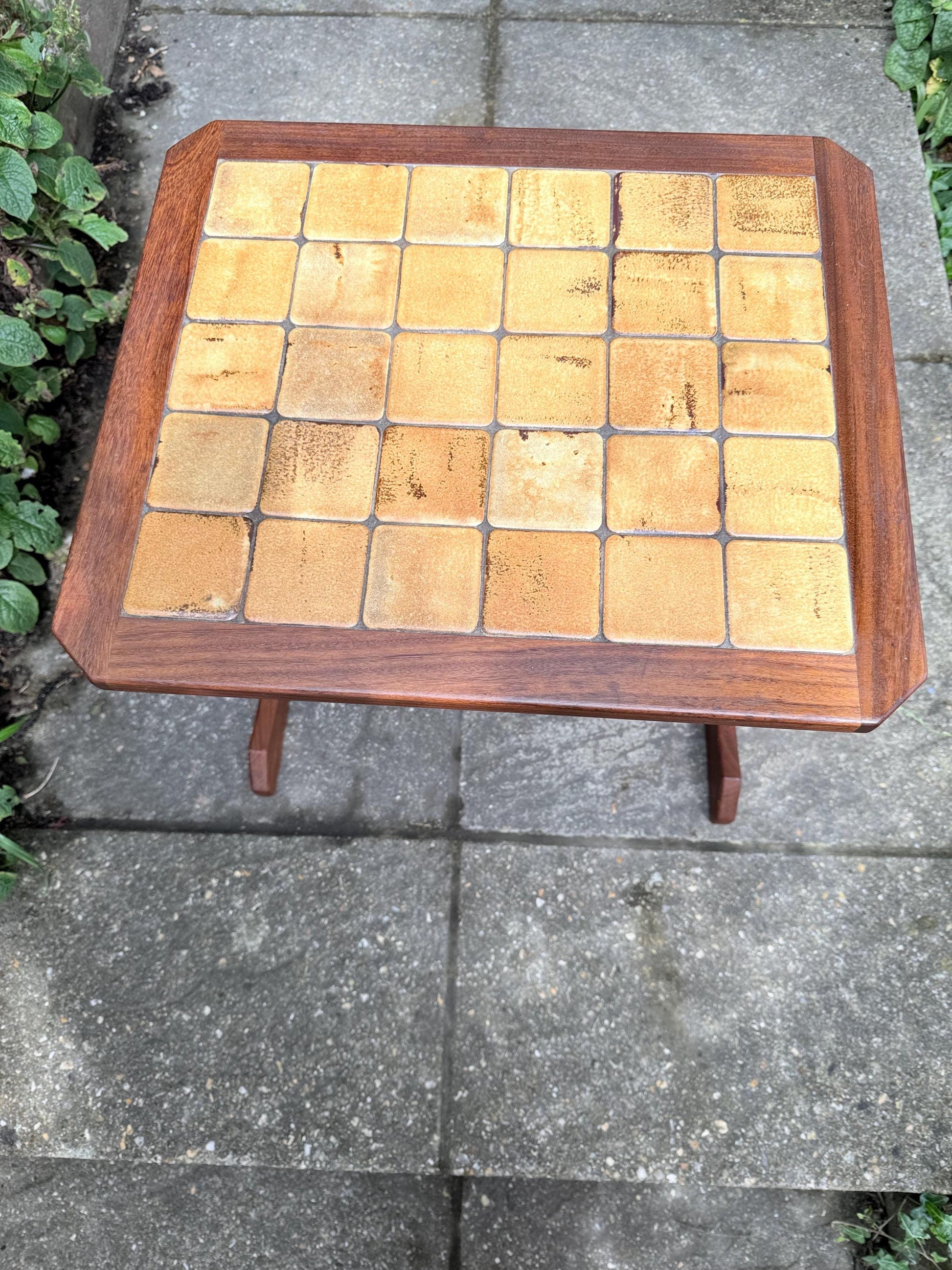 Authentic Retro vintage G Plan occasional table with perfect tiled top, vintage side table, lamp table - large'ish