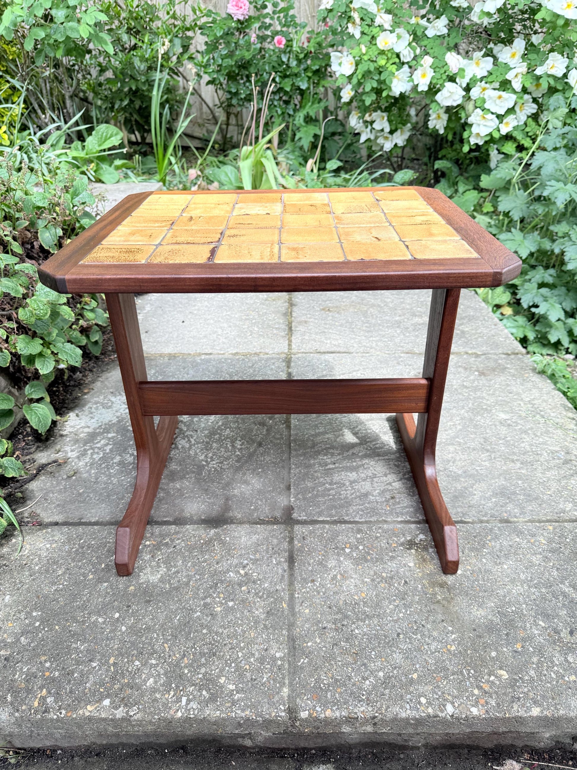 Authentic Retro vintage G Plan occasional table with perfect tiled top, vintage side table, lamp table - large'ish