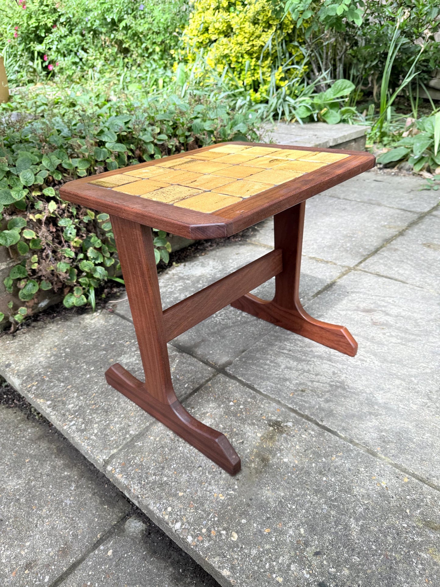 Mid Century Retro vintage G Plan occasional table with perfect tiled top, vintage side table, lamp table - medium small size