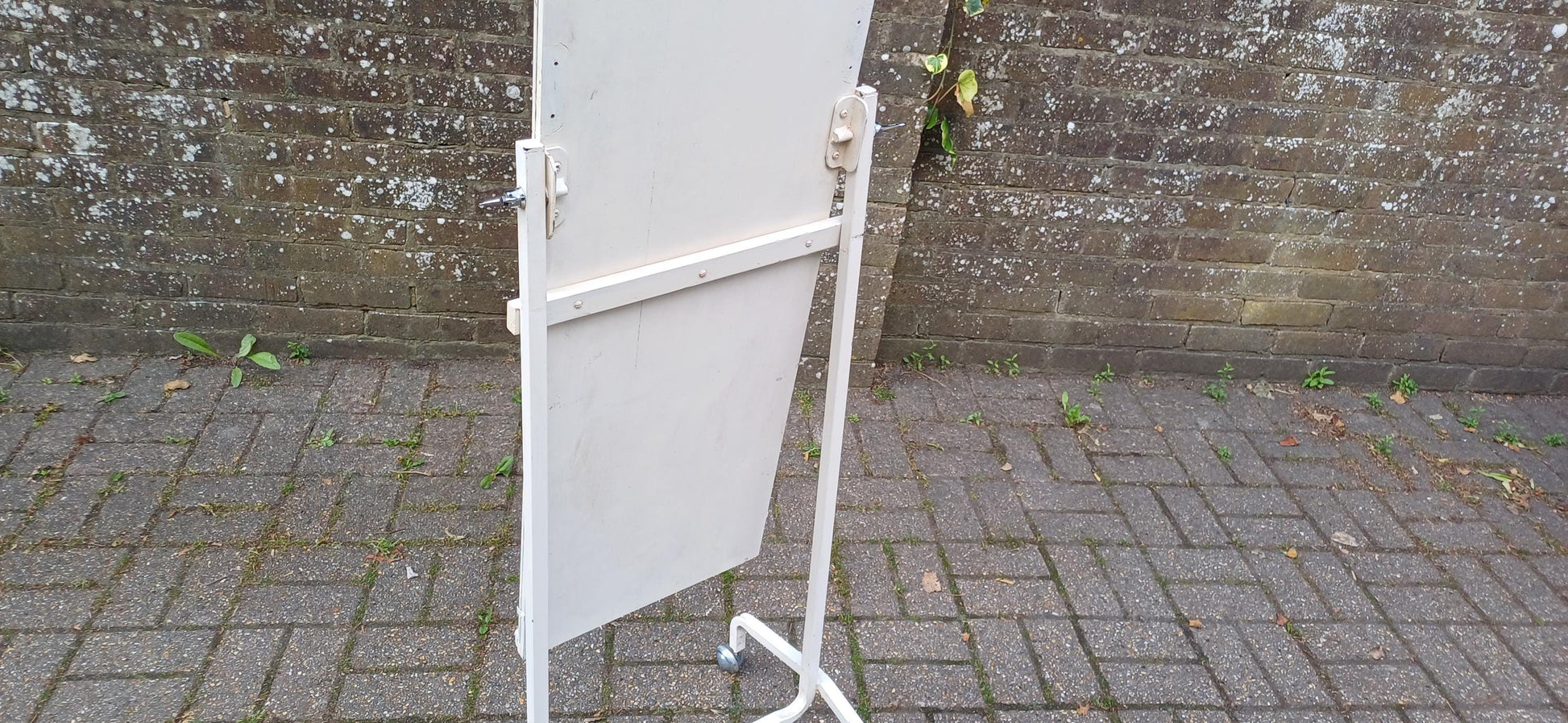 Vintage Industrial Free Standing Dressing Mirror on Castors Adjustable Retro Shop Display Metal Frame Rolling Mirror FREE HAND Delvery