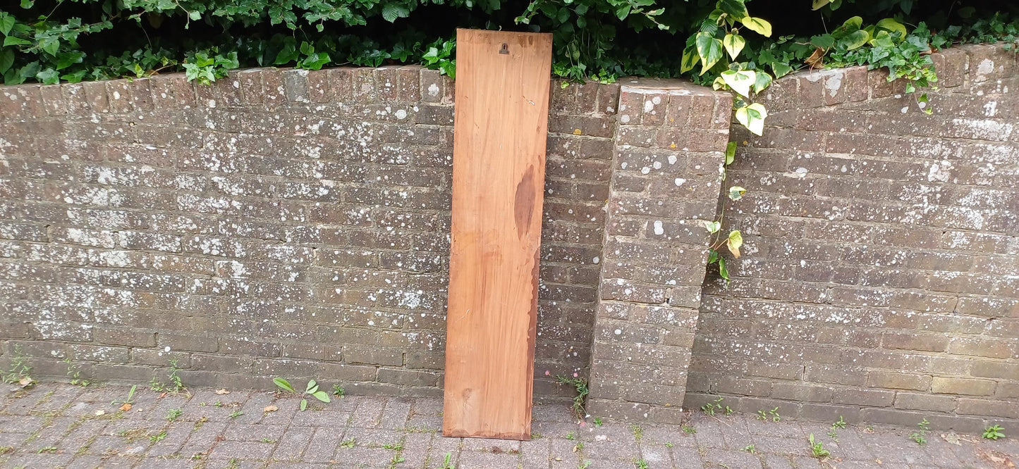 Tall Antique Hand Carved Wood Wall Panel Plaque With Neoclassical Foliate Detailing, Rich Patina, Victorian Country House Charm