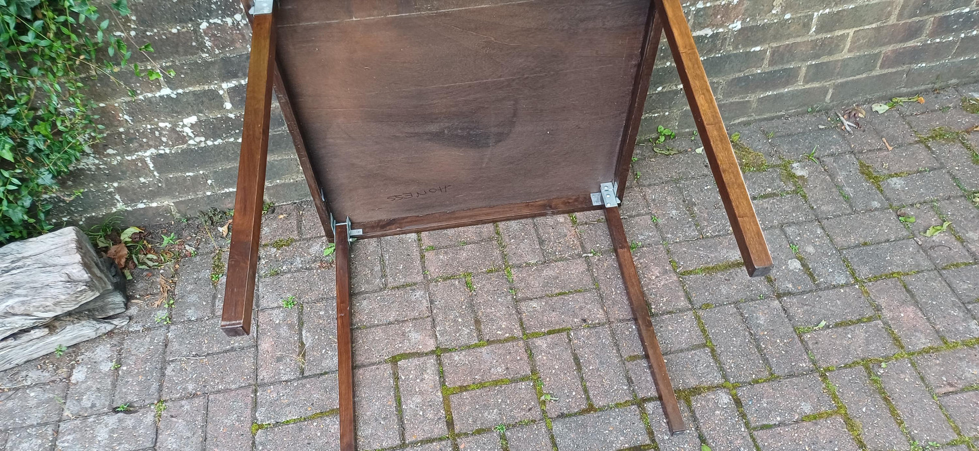 Vintage Folding Card Table with Green Felt Top – 1950s Utility Design Incredibly Practical Spare Table FREE DELIVERY