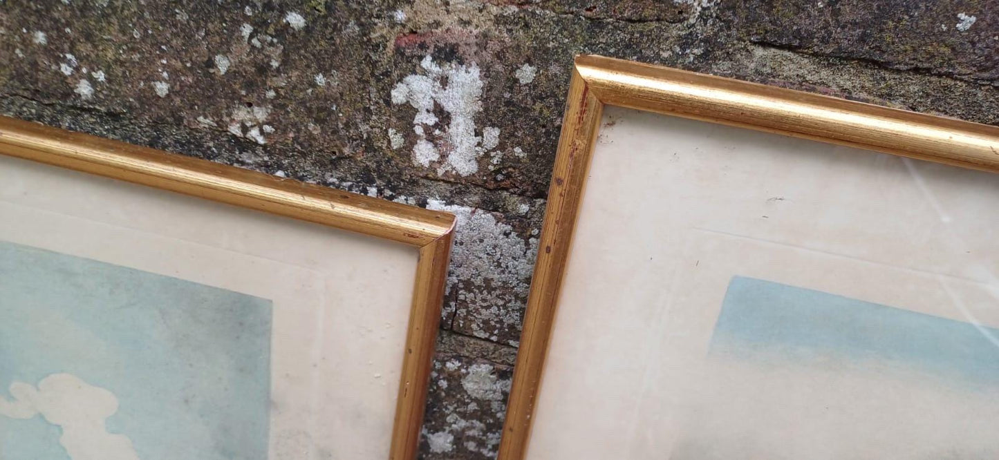 Antique Framed Maritime Art Prints by S. Walters – “Homeward Bound” & “Outward Bound”, Liverpool, Framed Nautical Scenes, Victorian Era