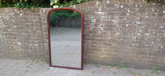 Huge Antique Mahogany Wall Mirror Vintage Overmantel Arched Mirror Original Glass Hallway Living Room Bedroom Bathroom FREE HAND Delivery