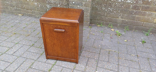 Vintage 50s Oak Effect Scuttle Bin with Original Metal Liner Wooden Coal Box Fireside Storage Vintage Kindling