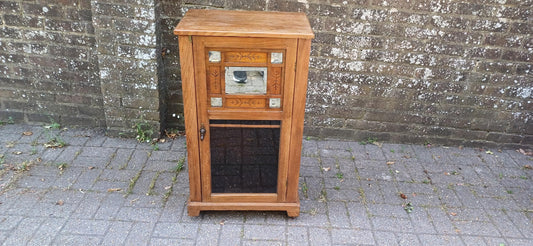 Victorian Walnut & Mahogany Glass Display Cabinet Antique Mirrored Glass Door Cupboard Vintage Storage Early 20th Century FREE HAND Delivery