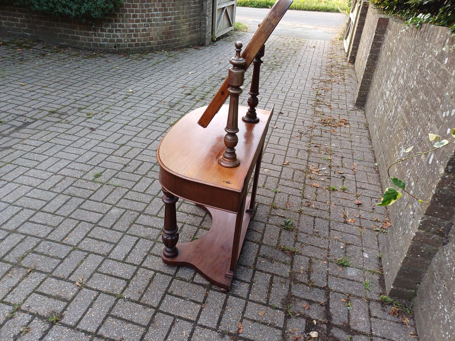 Antique Victorian Mahogany Duchess 19th Century Dressing Table with Drawer & Swivel Mirror Vintage Carved Turned Supports FREE HAND Delivery