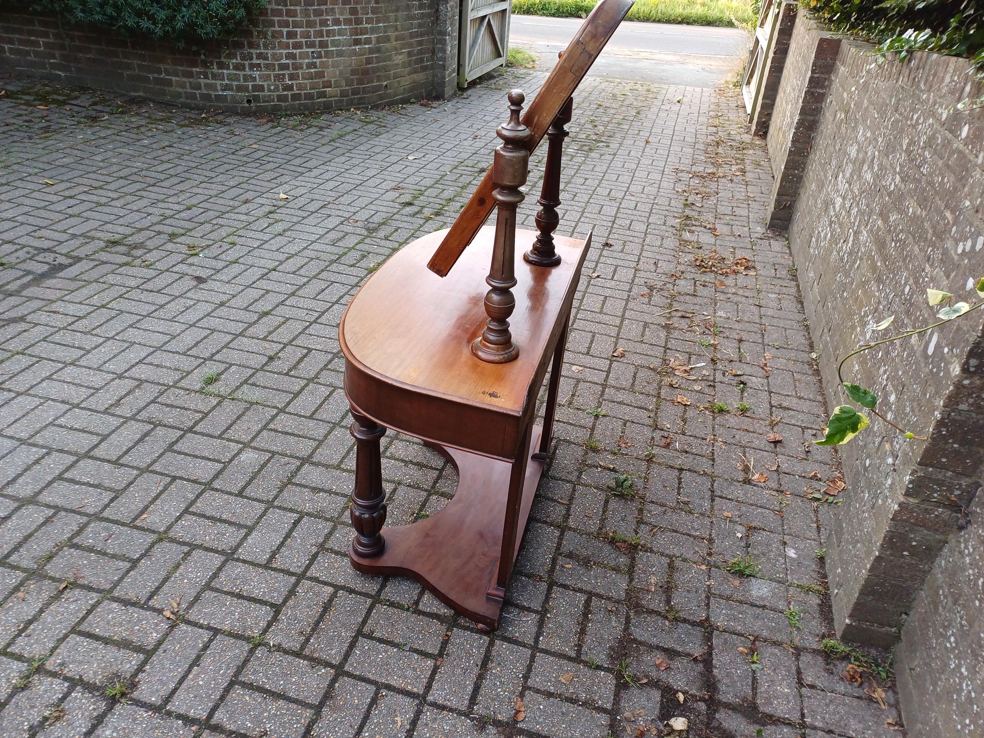 Antique Victorian Mahogany Duchess 19th Century Dressing Table with Drawer & Swivel Mirror Vintage Carved Turned Supports FREE HAND Delivery