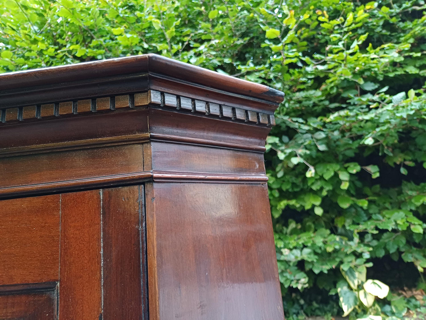 Antique Georgian Mahogany Corner Hall or Bedroom Wardrobe Tall Hanging Cupboard Entryway Coat Storage 19th Century FREE HAND Delivery