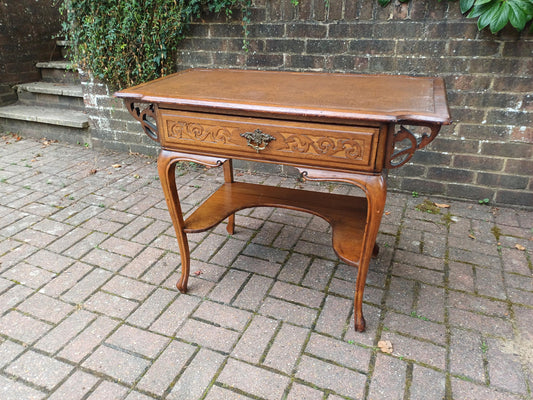 Antique French Louis XV Style Oak Writing Table Dressing Table Side Table Elegant Hall Console or Desk c.1910 FREE HAND Delivery