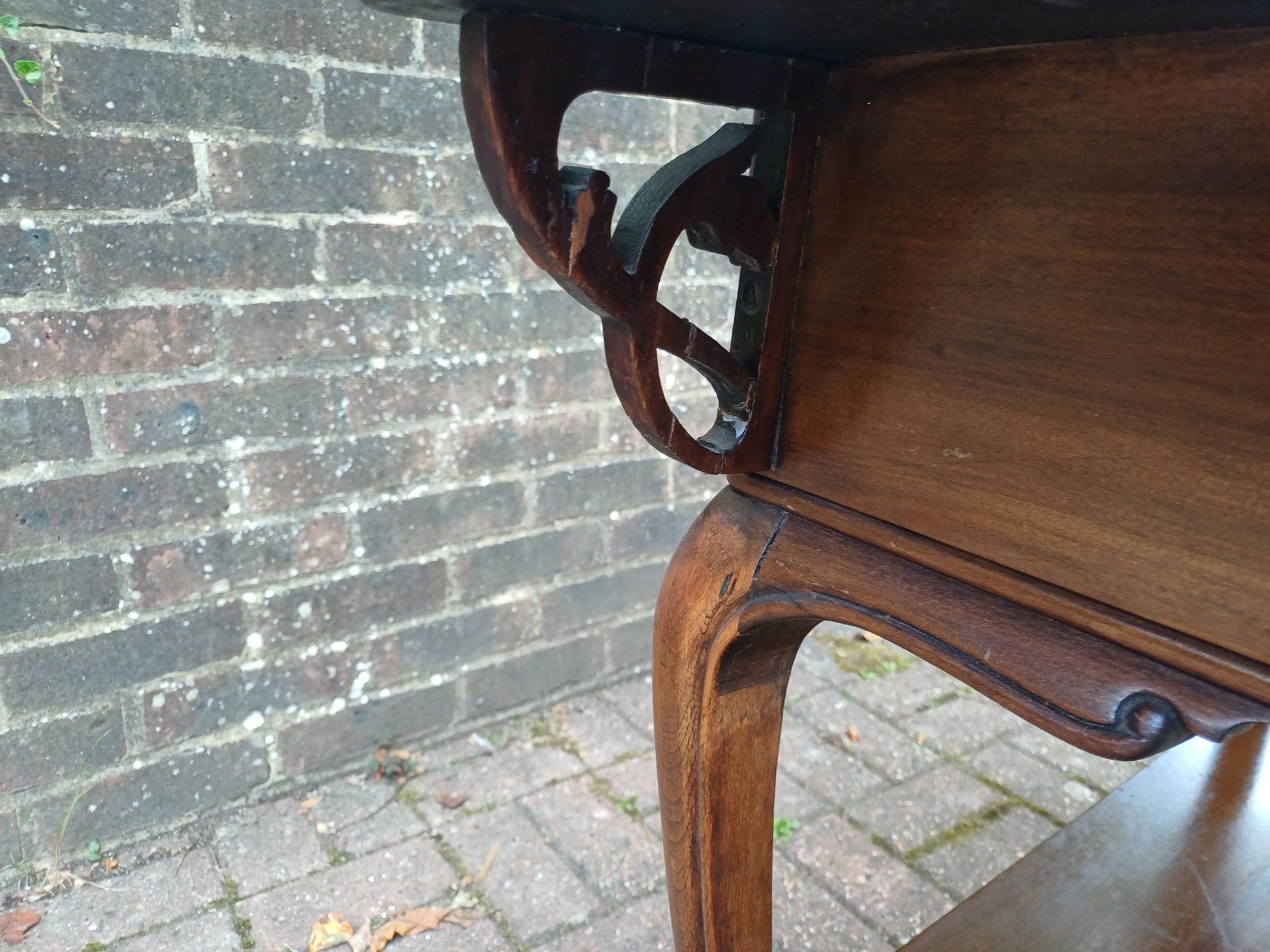 Antique French Louis XV Style Oak Writing Table Dressing Table Side Table Elegant Hall Console or Desk c.1910 FREE HAND Delivery
