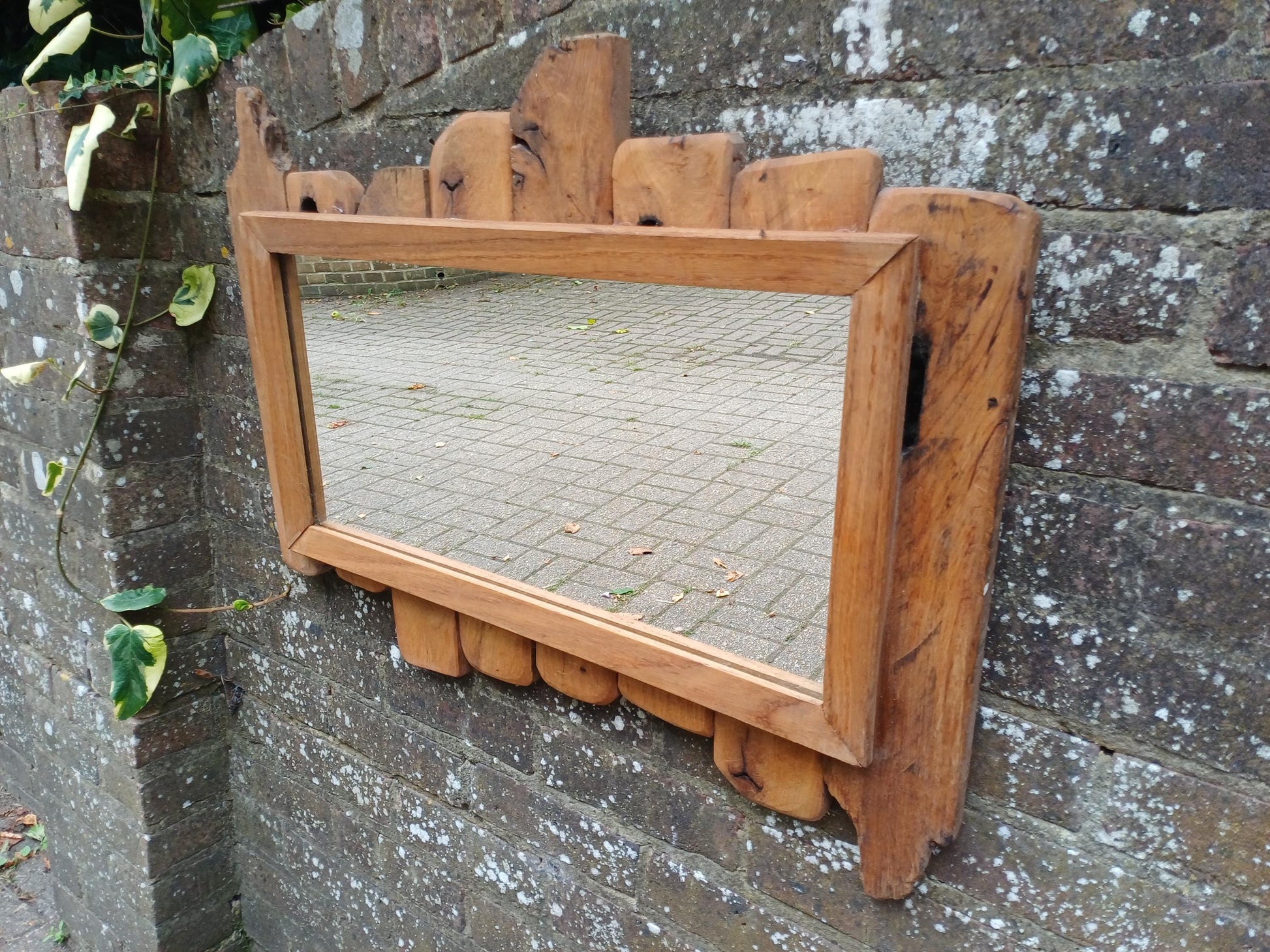 Rustic Chunky Driftwood Mirror | Reclaimed Wood Wall Mirror | Nautical Coastal Decor | Handmade Vintage Wooden Frame | Unique Boho Mirror