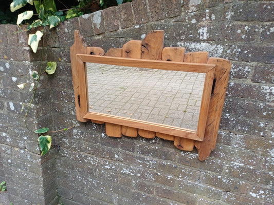 Rustic Chunky Driftwood Mirror | Reclaimed Wood Wall Mirror | Nautical Coastal Decor | Handmade Vintage Wooden Frame | Unique Boho Mirror