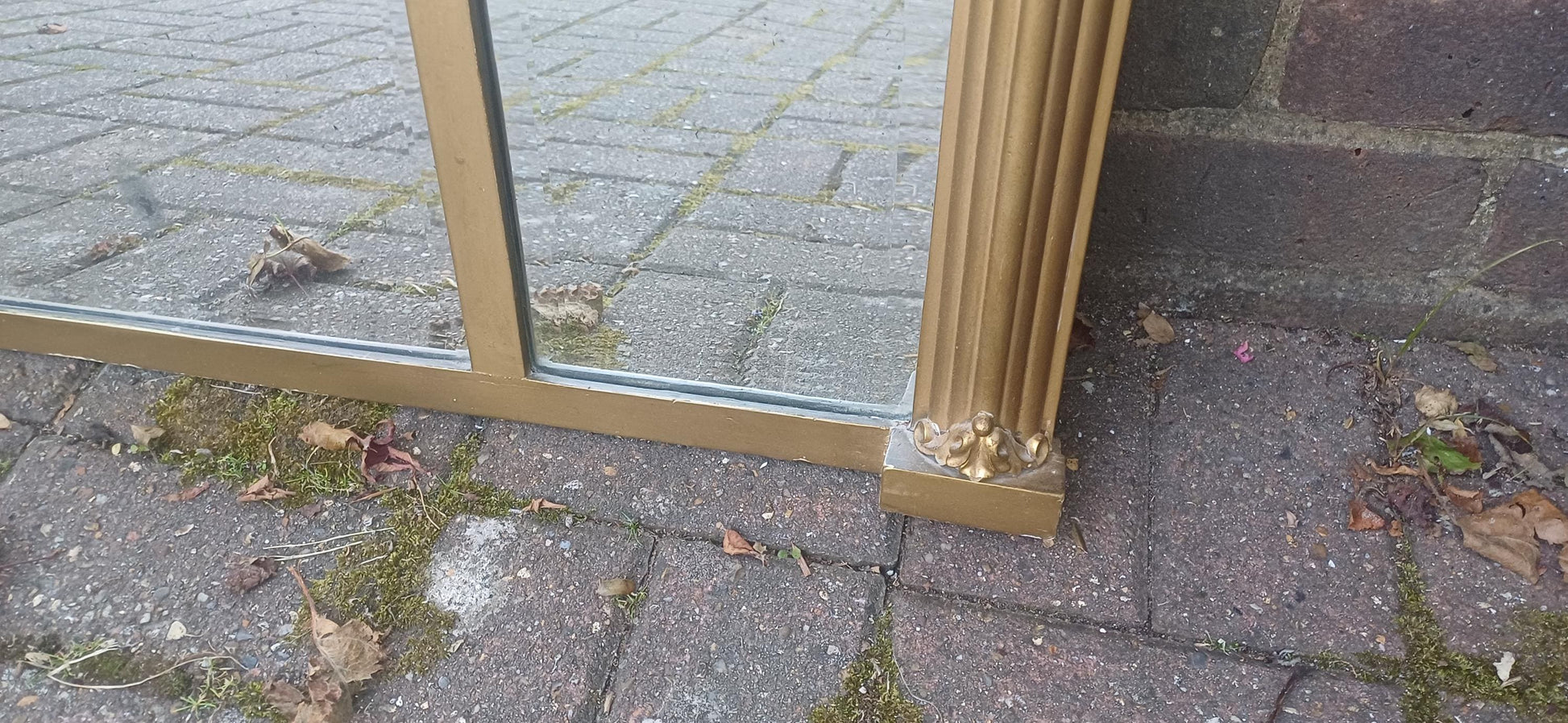 Large Antique Gilt Overmantel Mirror Vintage Regency Style Gold Painted Fireplace Mirror Wall Mirror FREE HAND Delivery 115 x 70cm