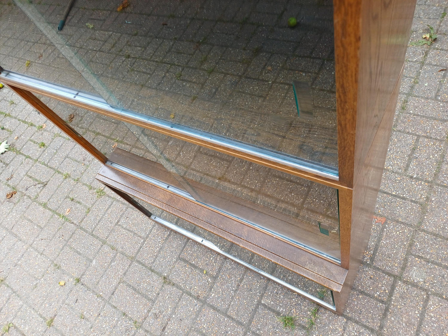 Vintage Minty Oxford 4-Section Stacking Barrister Bookcase Solid Oak Library Cabinet with Sliding Glass Doors, Retro FREE HAND Delivery