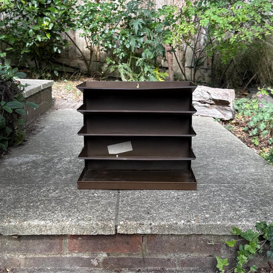 mid century vintage metal filing tray - excellent condition.