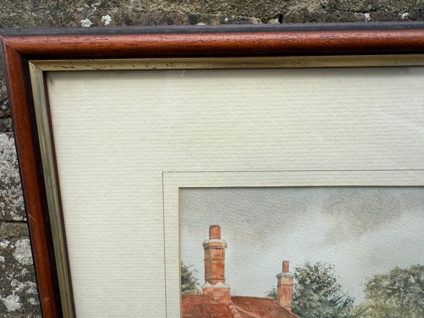 Framed Canal Lock Watercolour by Thelma Dudley, Signed 1996, English Cottage Scene with Narrowboats, Traditional Landscape Art