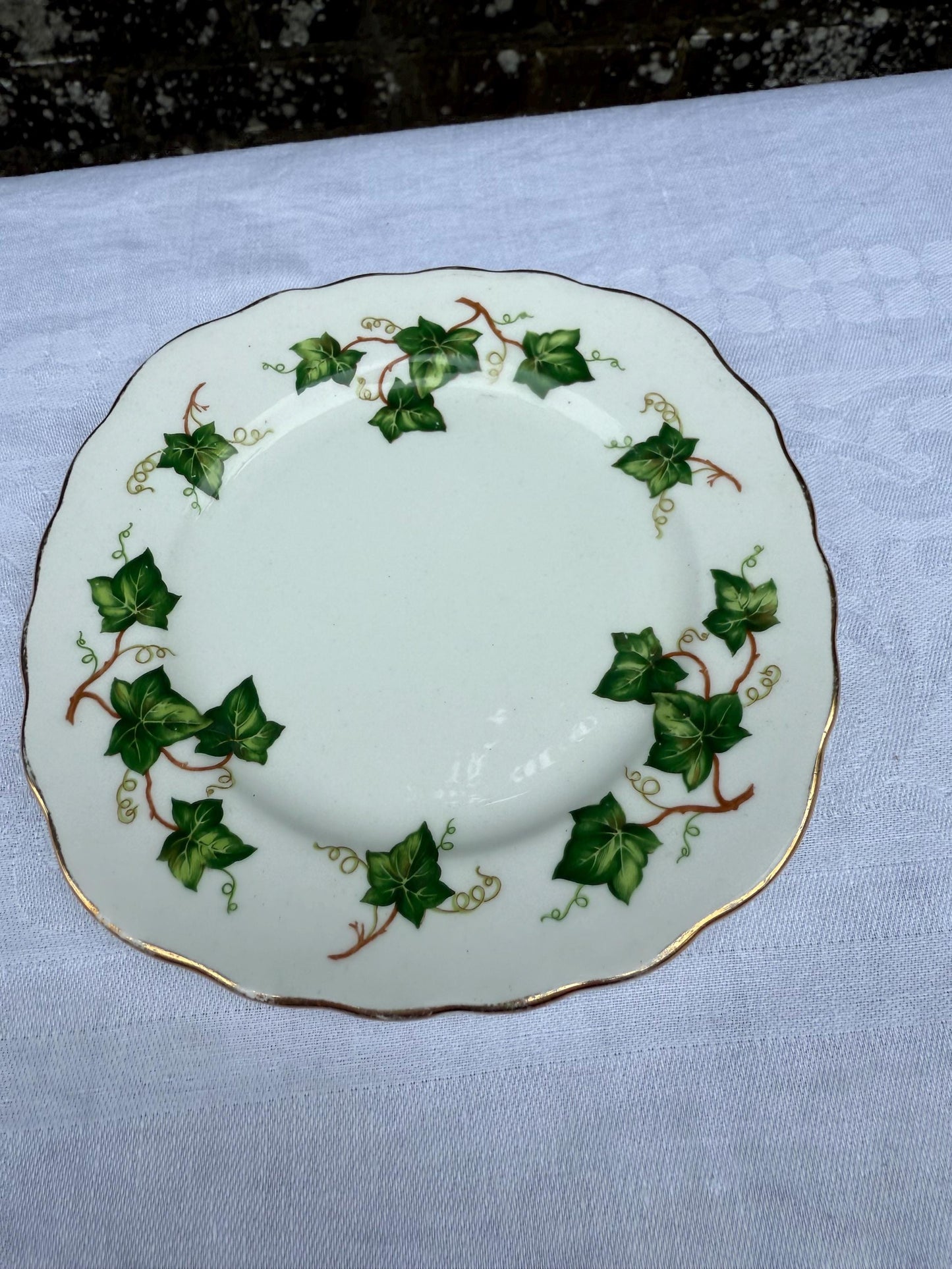 Vintage Colclough Ivy Pattern Bone China Tea Set, English Afternoon Tea Service, Cups Saucers Plates Bowls Jug Sugar Bowl, c.1960s 45 pieces