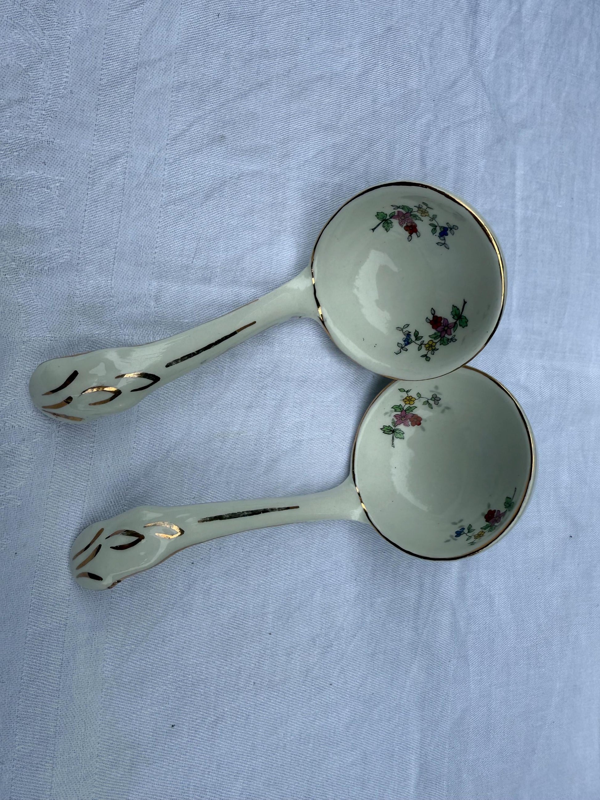 Antique Empire Works England Tureen Set x 4, 1920s Hand Painted Floral Ironstone, Lidded Serving Dishes & Ladles, Vintage Tableware