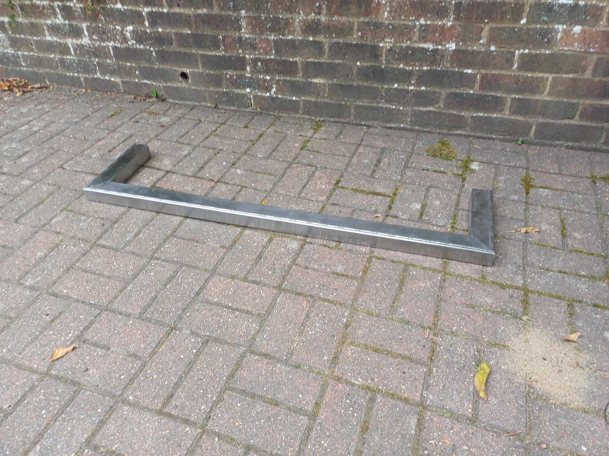 Large Vintage Polished Chrome Art Deco Fireplace Fender with Etched Detailing Traditional Hearth Guard Fire Surround