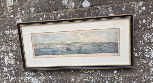 Antique engraving “The Marina, St Leonards” c.1830s by C. Dibdin & J. Sartain, coastal seaside print East Sussex, Hastings St Leonards