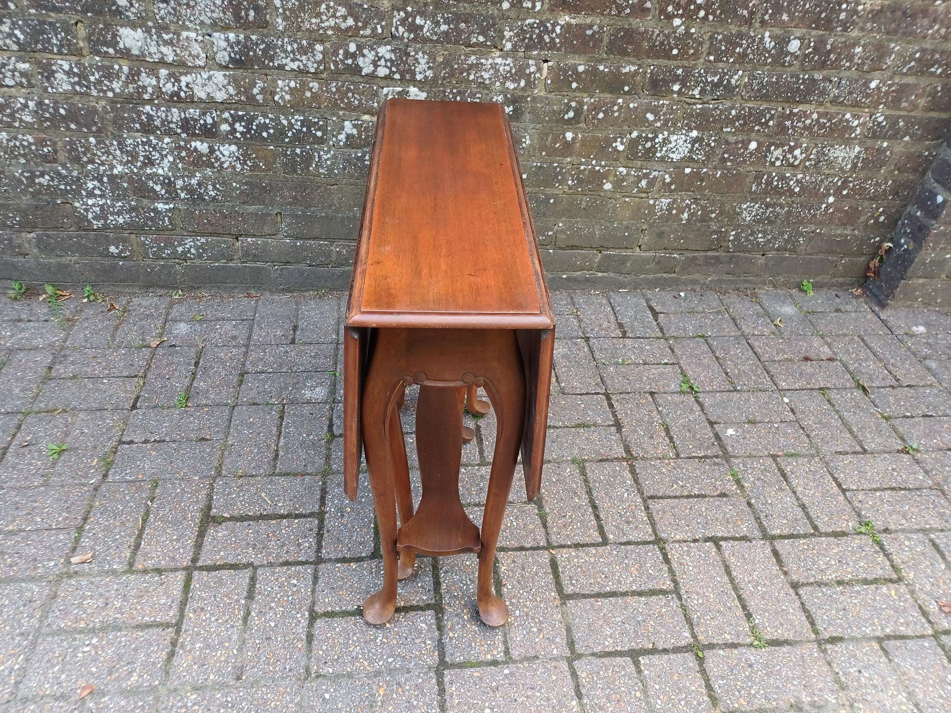 Vintage Mahogany Sutherland Table c1900 Drop Leaf Cabriole Legs Oak Mechanism Space Saver Antique Export Piece Johannesburg