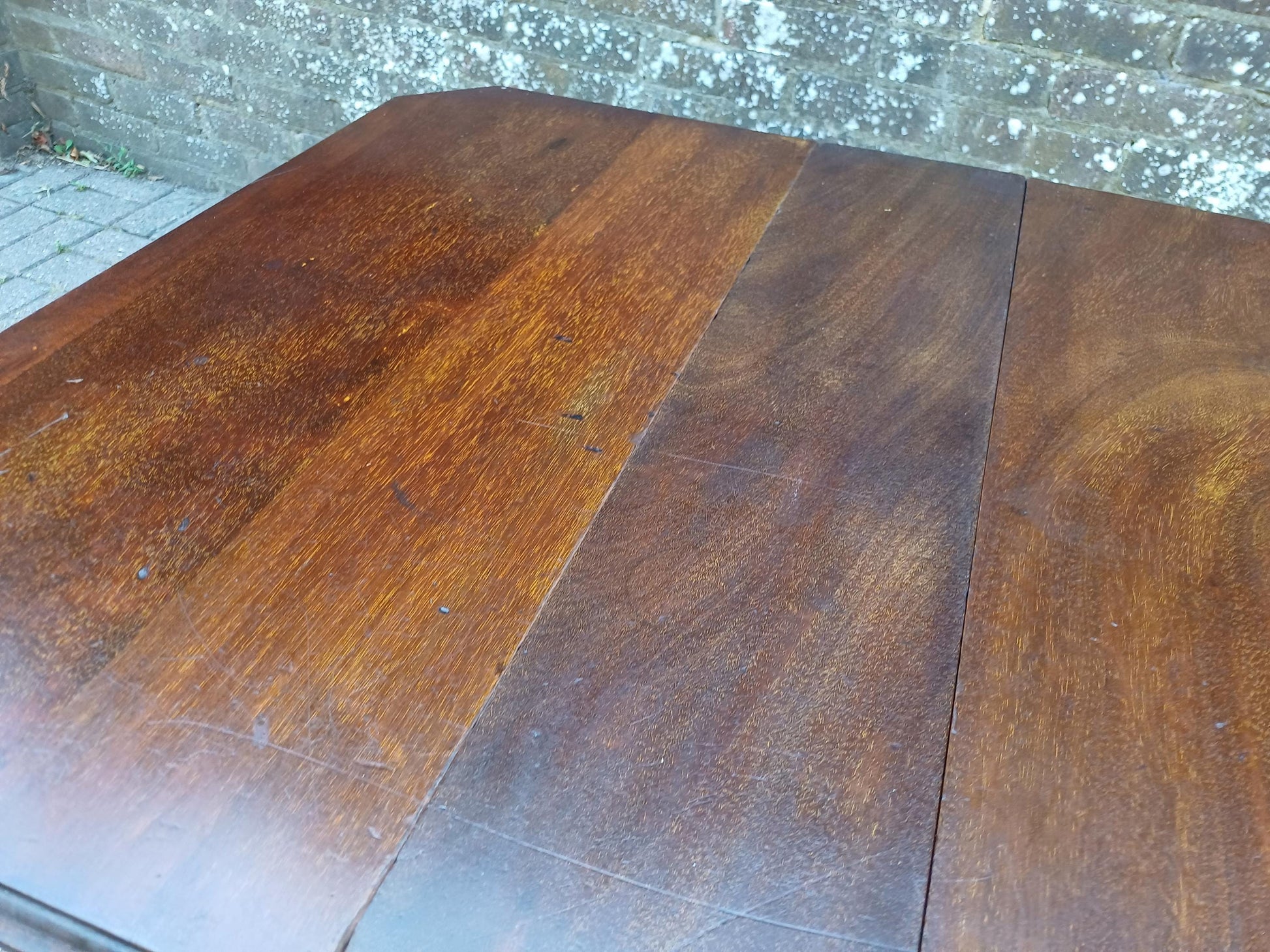 Antique Solid Mahogany Inlaid Sutherland Table 19thC Drop Leaf Folding Occasional Side Lamp Tea Table with Turned Legs & Porcelain Castors