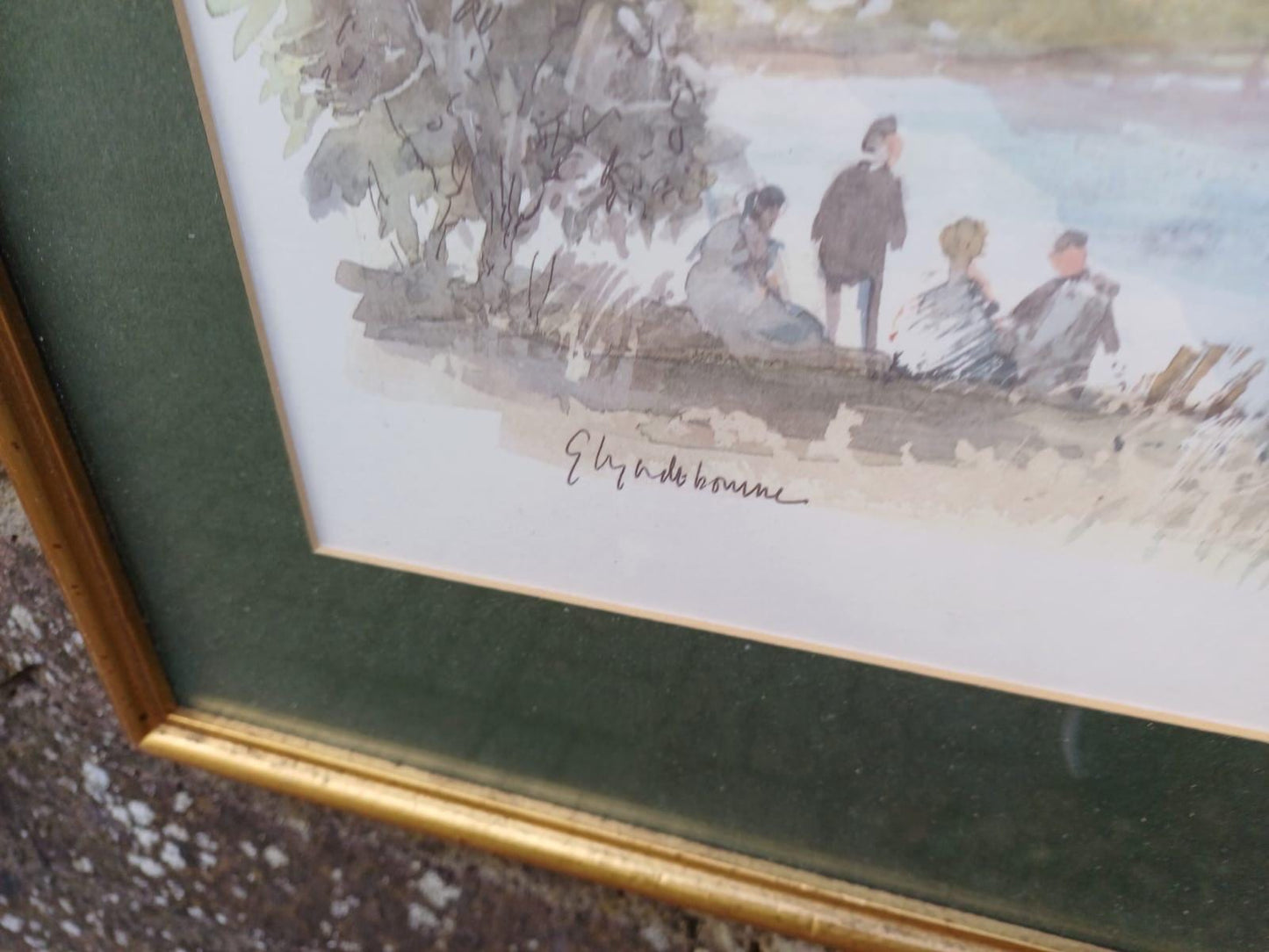1992 Glyndebourne Signed Watercolour Print, Hugh Casson & Glyndebourne Limited Edition Art with Gold Frame Vintage Opera Scene