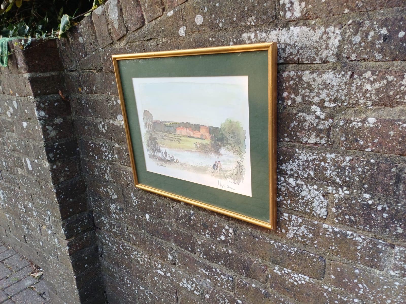 1992 Glyndebourne Signed Watercolour Print, Hugh Casson & Glyndebourne Limited Edition Art with Gold Frame Vintage Opera Scene