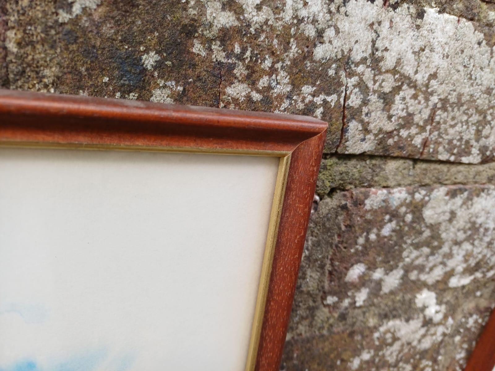 Cotswolds Vintage Prints, framed, Upper Slaughter and Moreton on the Marsh - vintage paintings by Eric Mason, 1970s paintings