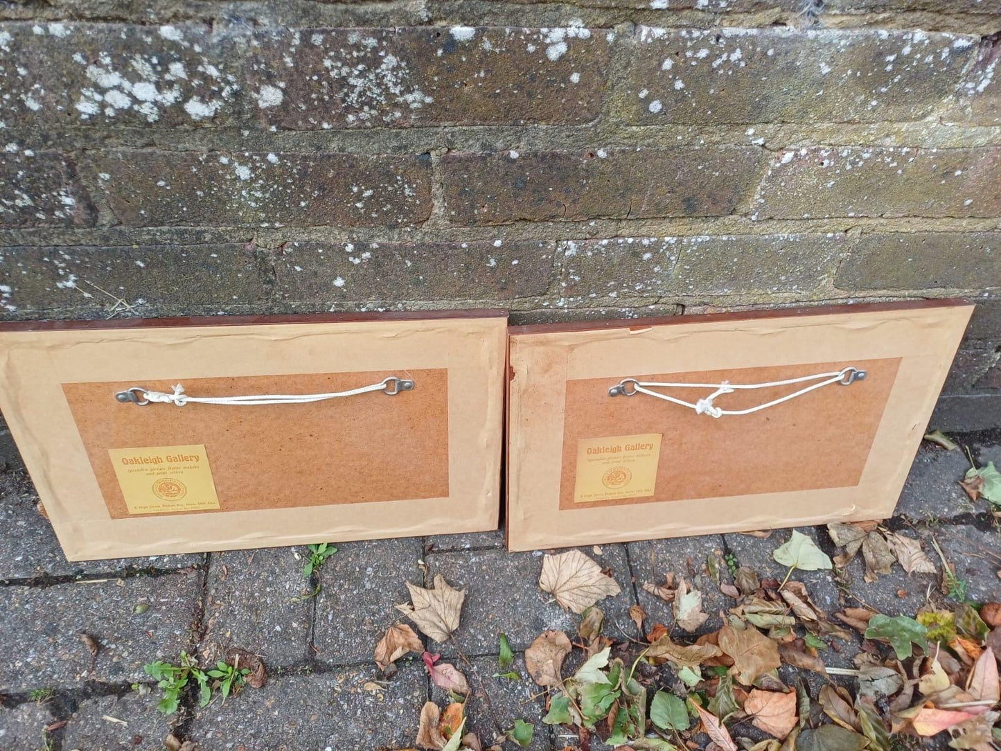 Cotswolds Vintage Prints, framed, Upper Slaughter and Moreton on the Marsh - vintage paintings by Eric Mason, 1970s paintings