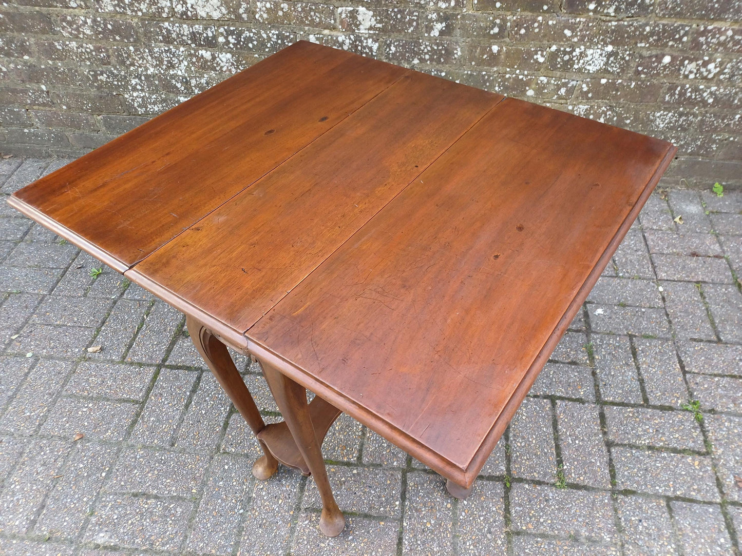Vintage Mahogany Sutherland Table c1900 Drop Leaf Cabriole Legs Oak Mechanism Space Saver Antique Export Piece Johannesburg