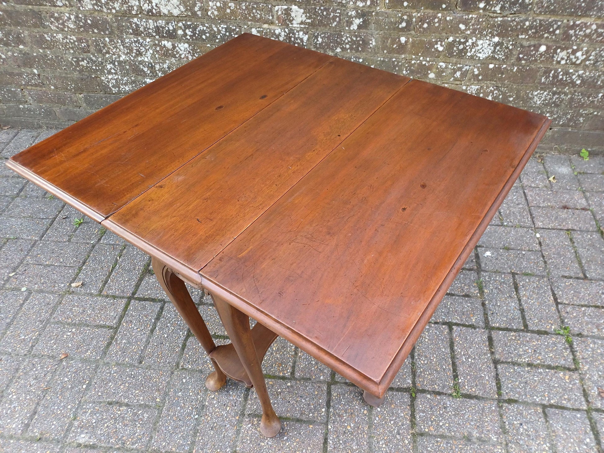 Vintage Mahogany Sutherland Table c1900 Drop Leaf Cabriole Legs Oak Mechanism Space Saver Antique Export Piece Johannesburg