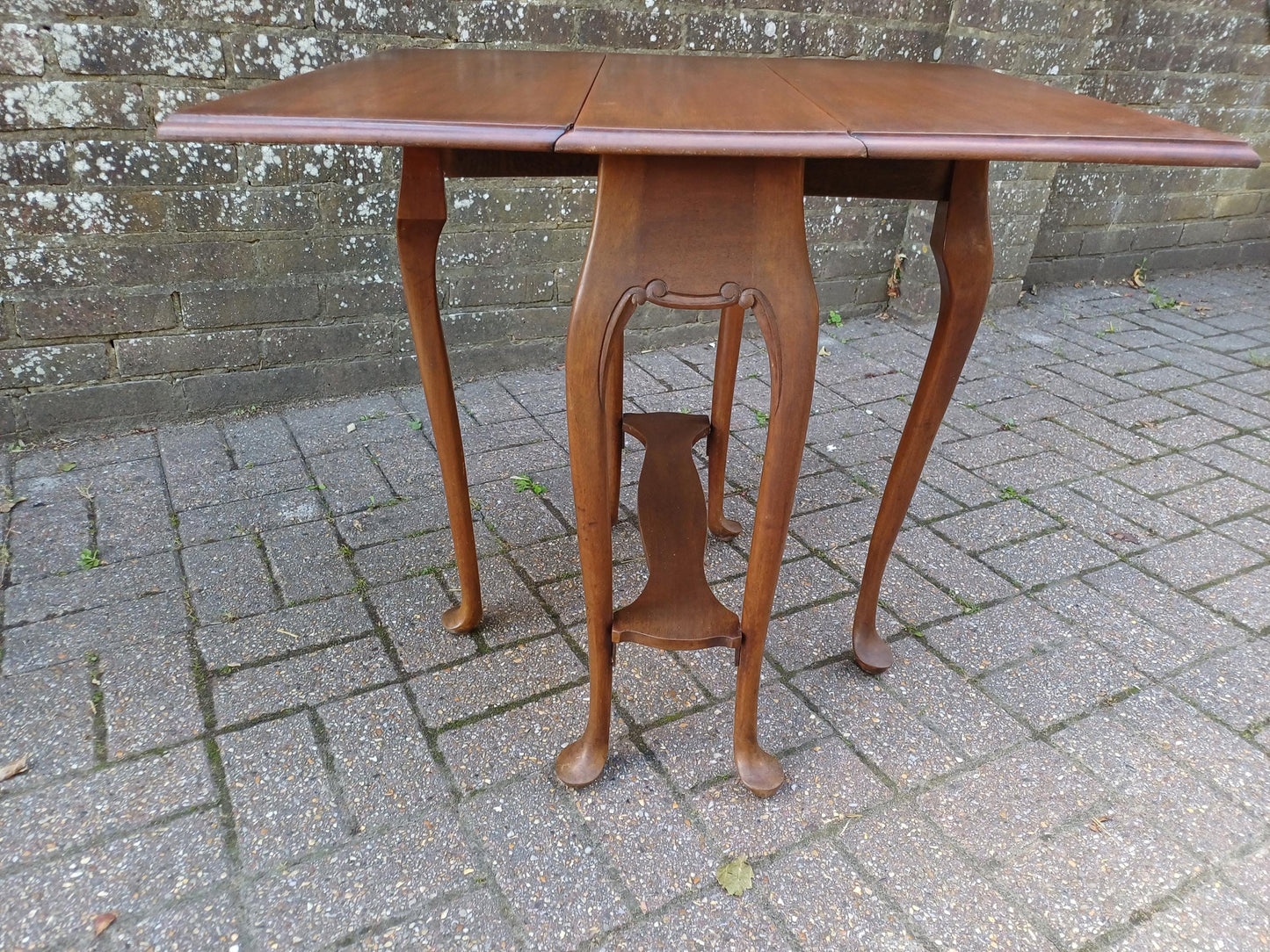 Vintage Mahogany Sutherland Table c1900 Drop Leaf Cabriole Legs Oak Mechanism Space Saver Antique Export Piece Johannesburg