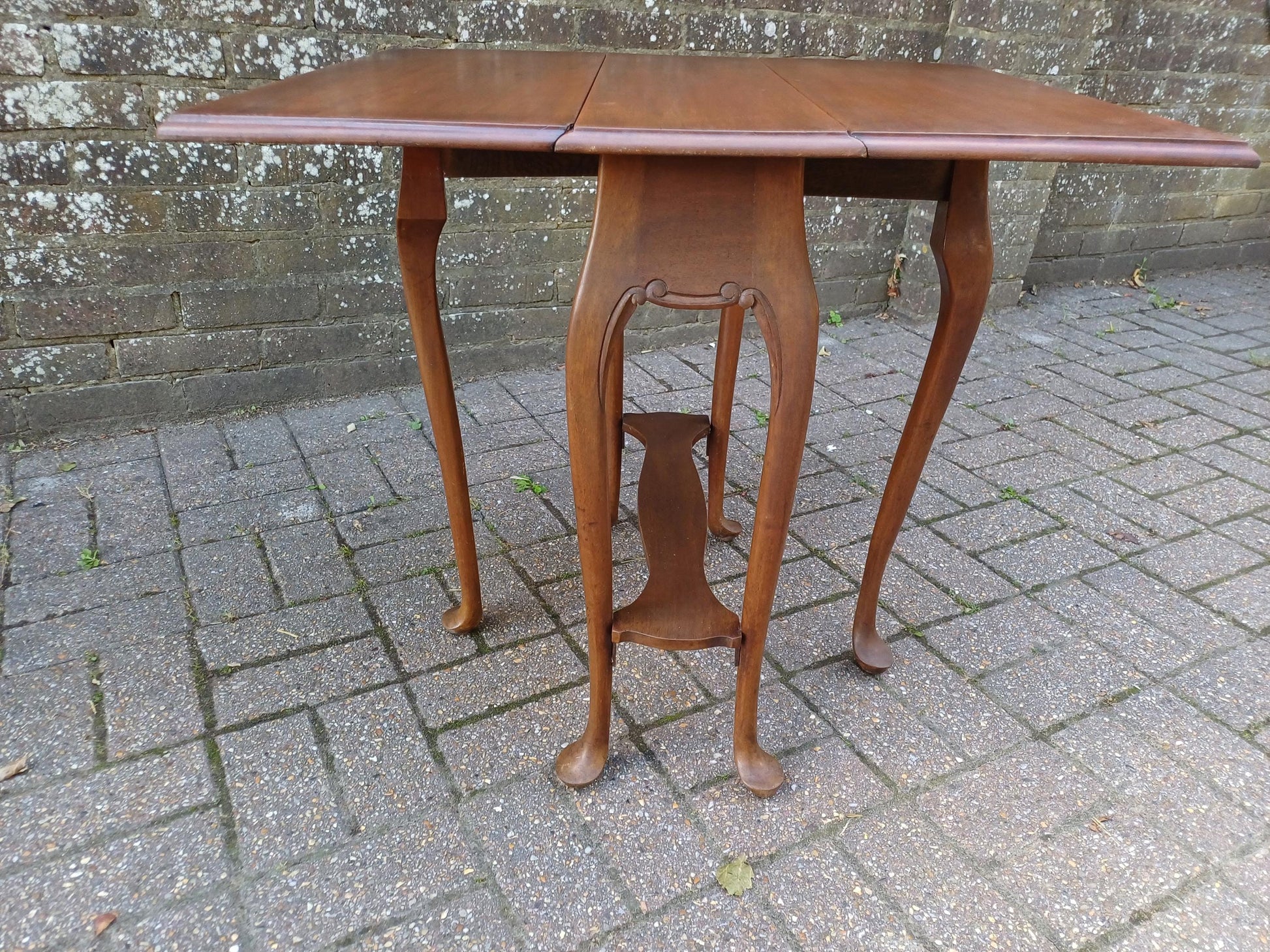 Vintage Mahogany Sutherland Table c1900 Drop Leaf Cabriole Legs Oak Mechanism Space Saver Antique Export Piece Johannesburg