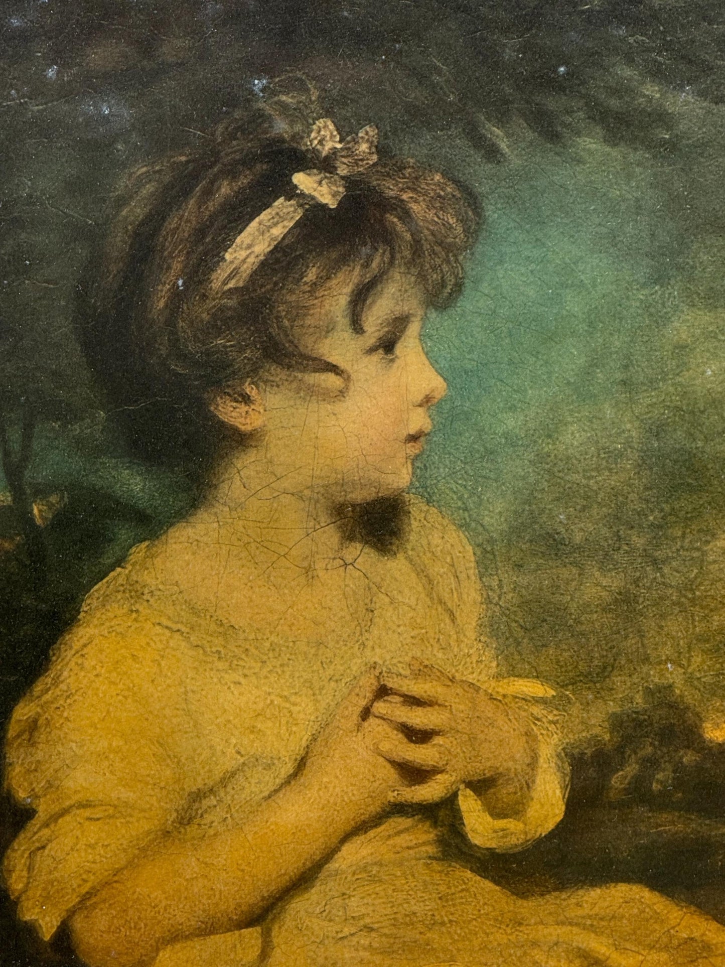 1920s Original Medici Print in Frame of The Age of Innocence by Joshua Reynolds (1723-1792)