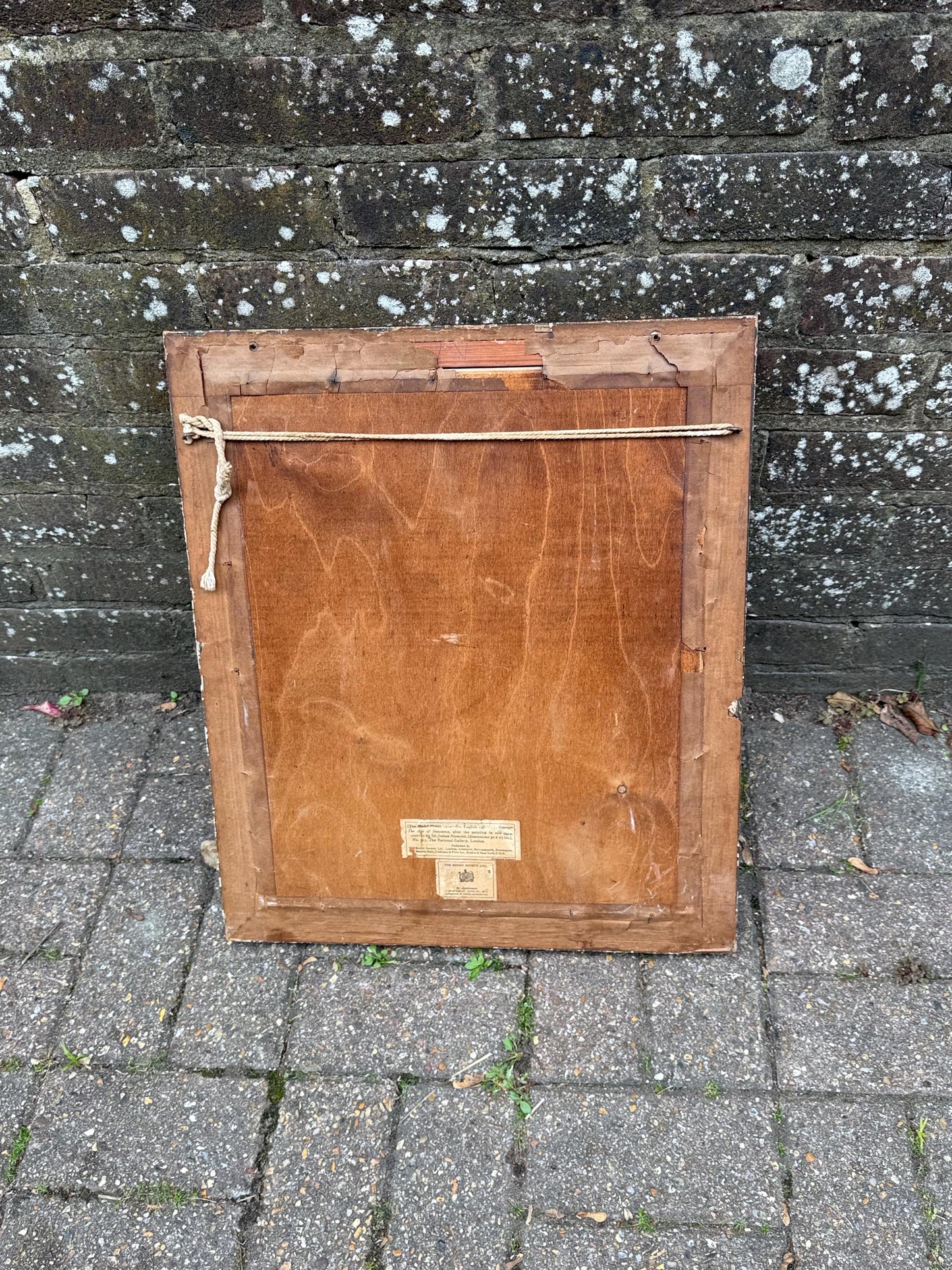 1920s Original Medici Print in Frame of The Age of Innocence by Joshua Reynolds (1723-1792)