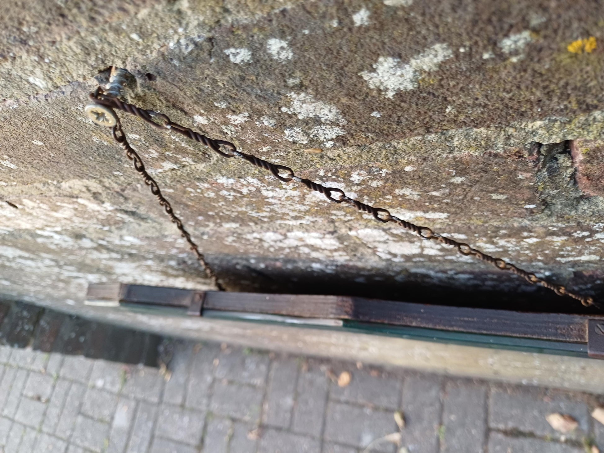 Original 1930s/50s Art Deco Frameless Wall Mirror, Vintage Bevelled Glass Mirror with Chain, Authentic Retro Mid-Century Style