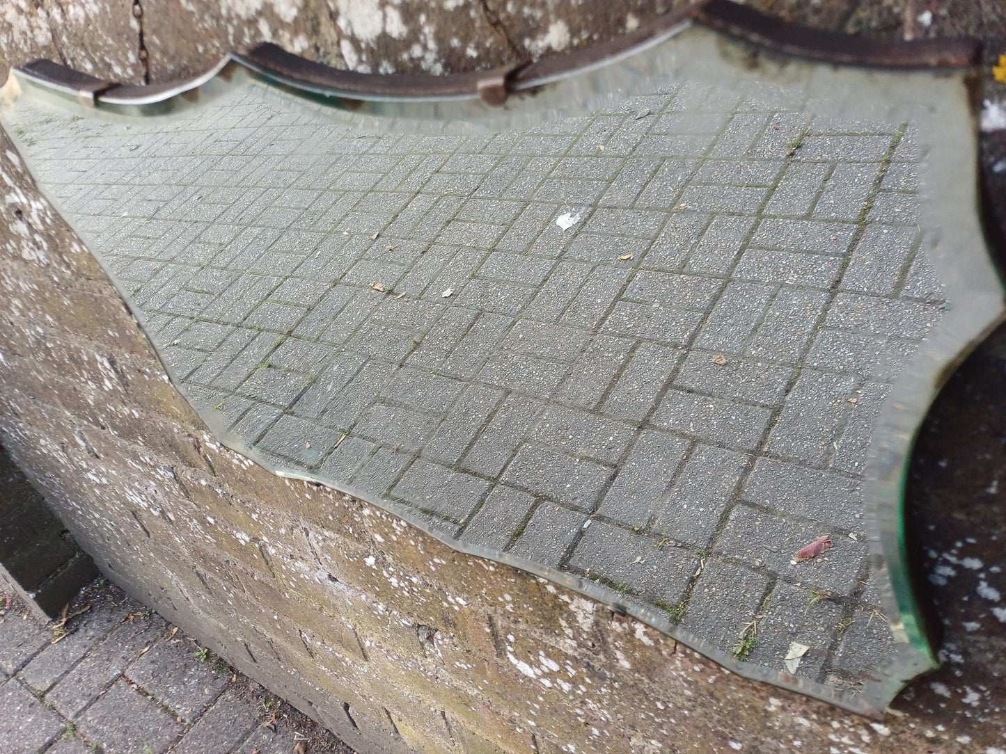 Original 1930s/50s Art Deco Frameless Wall Mirror, Vintage Bevelled Glass Mirror with Chain, Authentic Retro Mid-Century Style