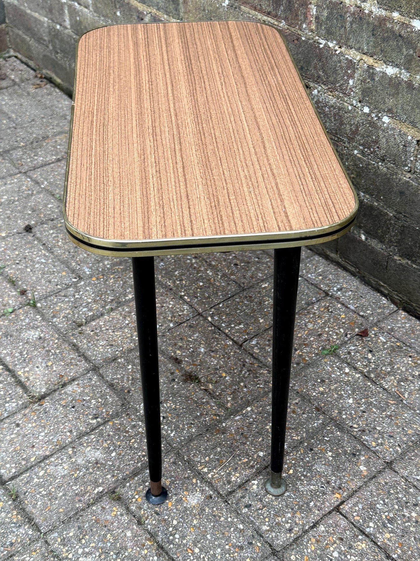 Vintage 1950s Formica & Metal Side Table – Mid-Century Atomic Style Retro Coffee or Side Table, retro occasional table, atomic legs