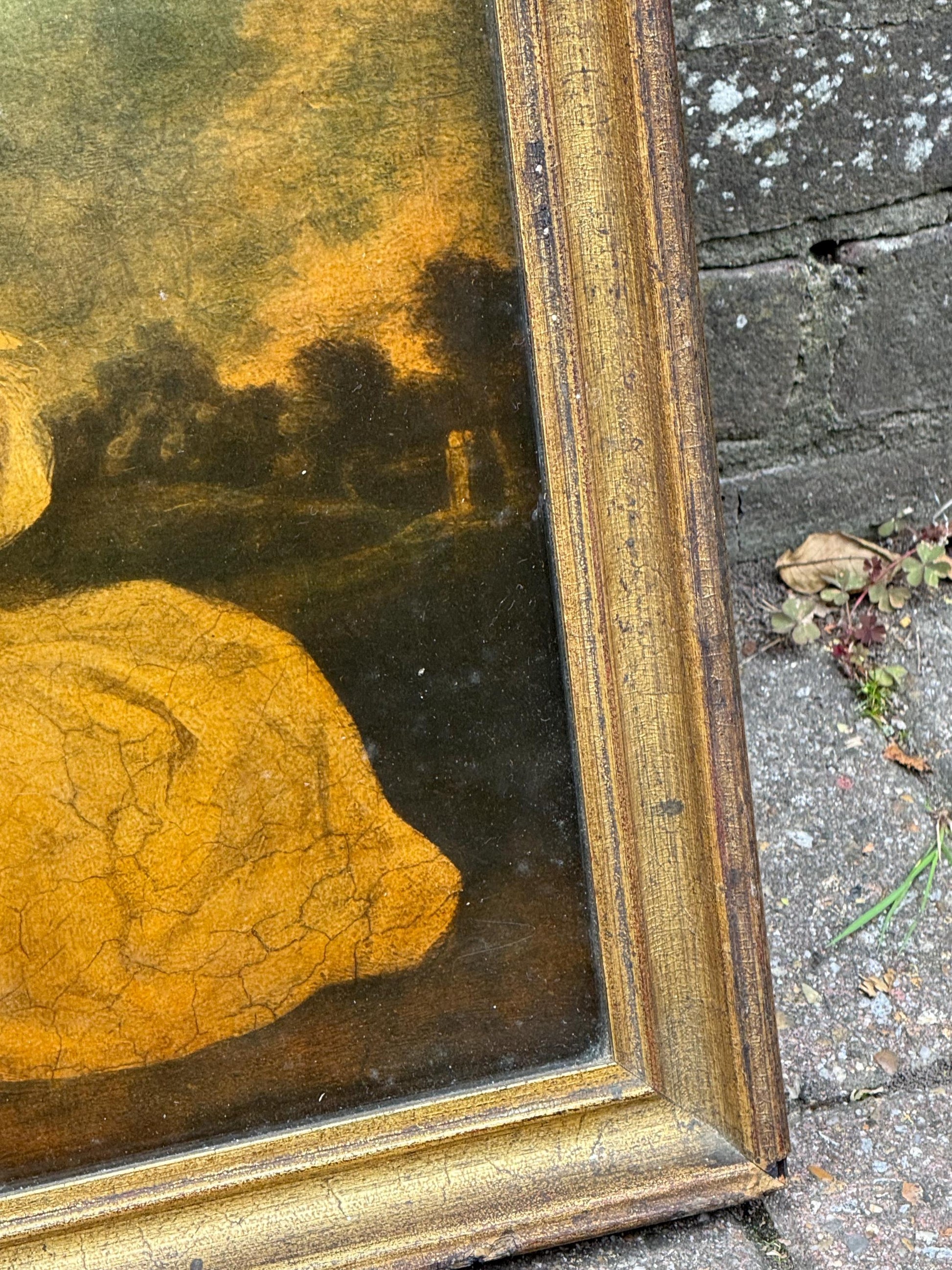 1920s Original Medici Print in Frame of The Age of Innocence by Joshua Reynolds (1723-1792)