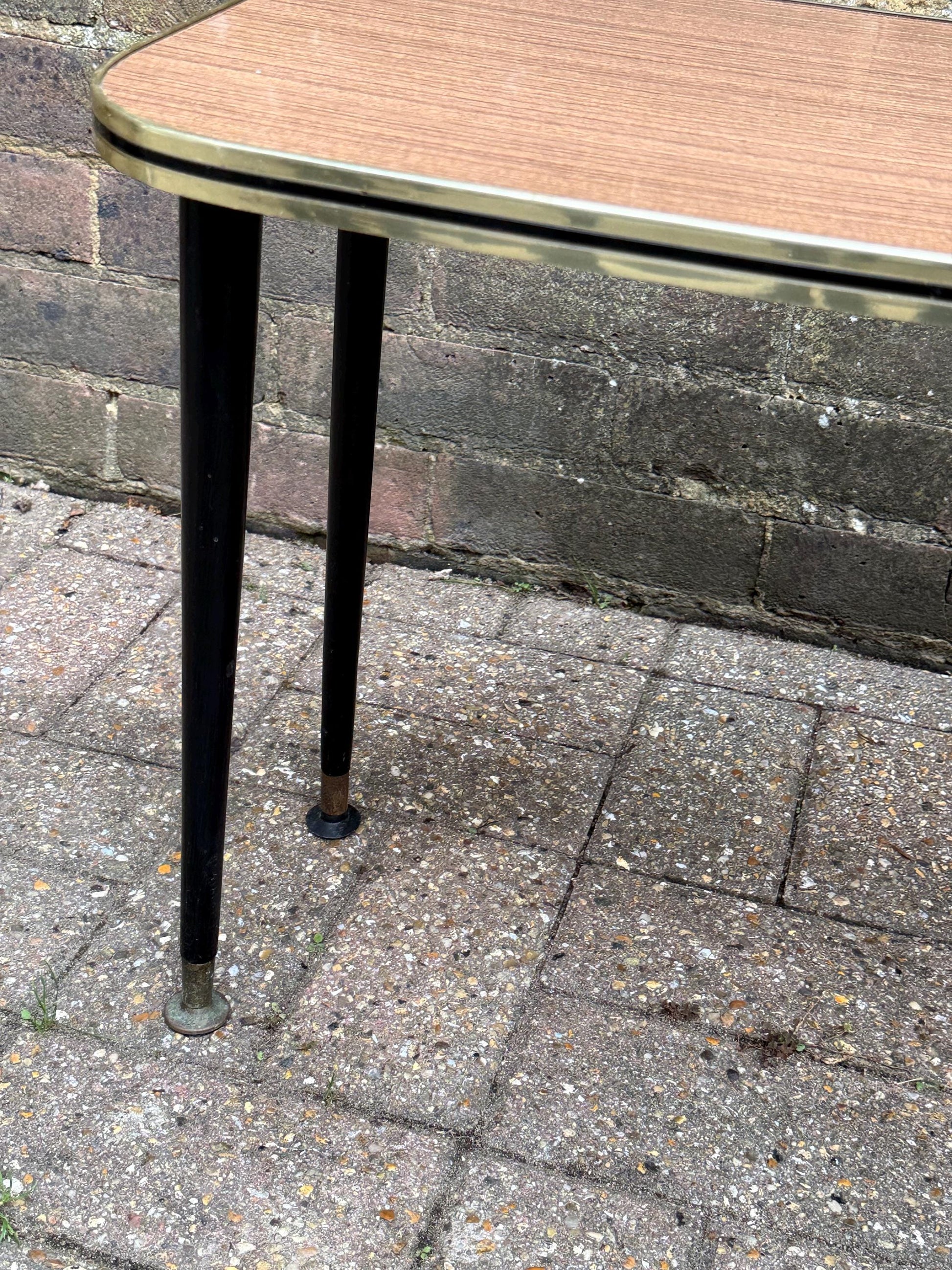 Vintage 1950s Formica & Metal Side Table – Mid-Century Atomic Style Retro Coffee or Side Table, retro occasional table, atomic legs