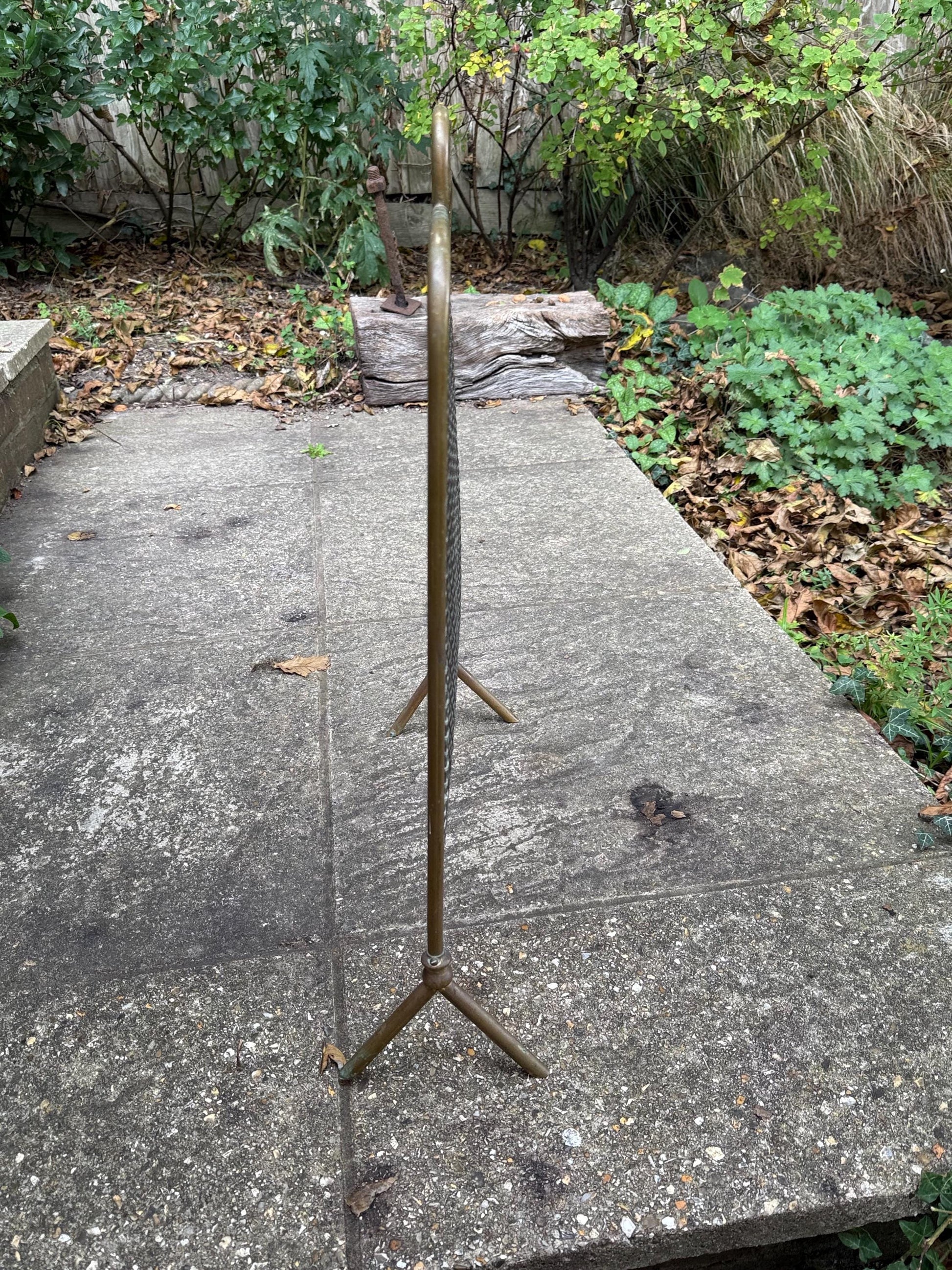 Antique brass mesh fire screen, spark guard, vintage fire screen - small fire screen, spark guar