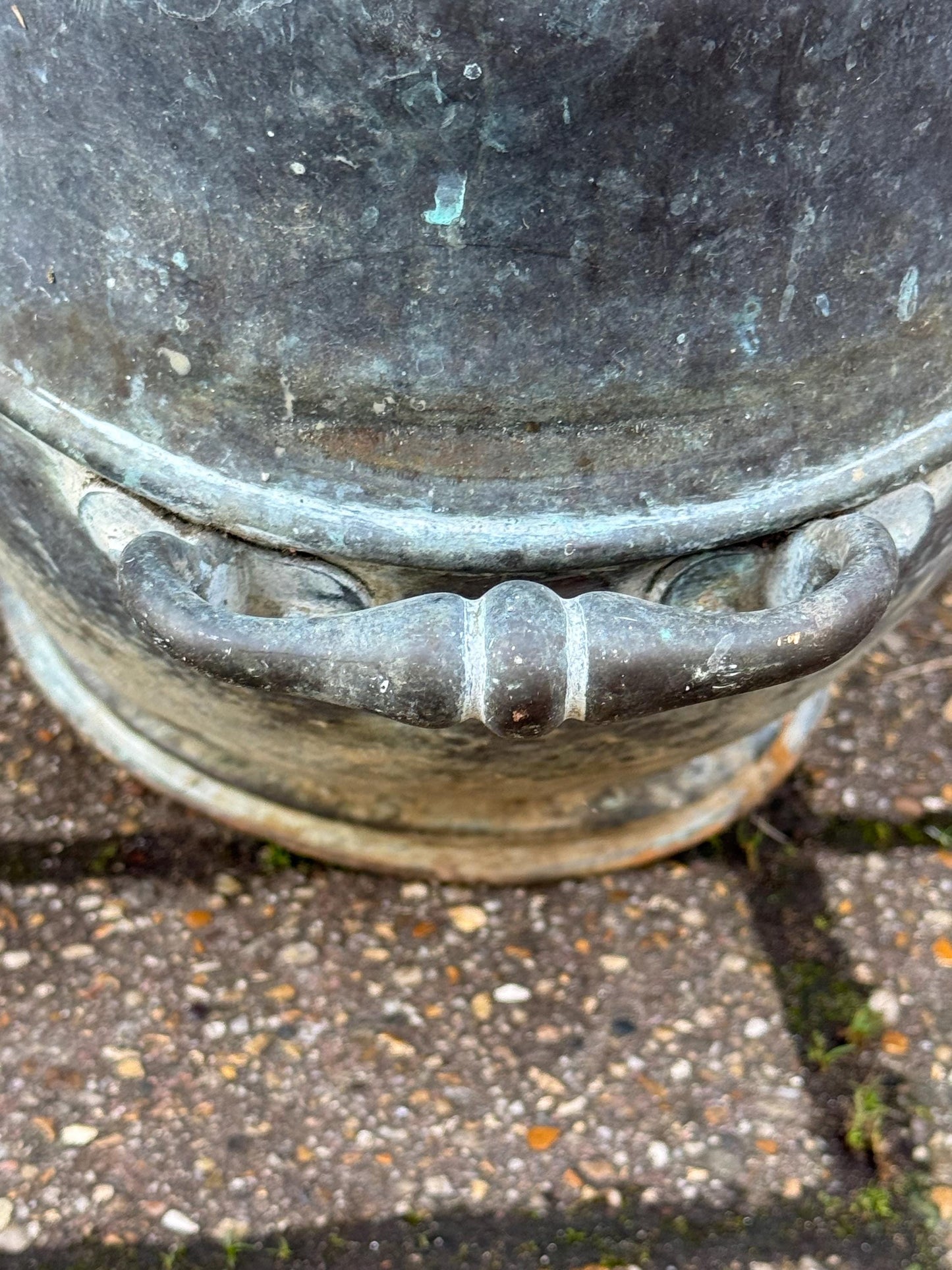 Antique Victorian Copper and Brass Coal Scuttle – 19th Century English Fireside Log Holder, Antique coal bucket, Vintage Planter