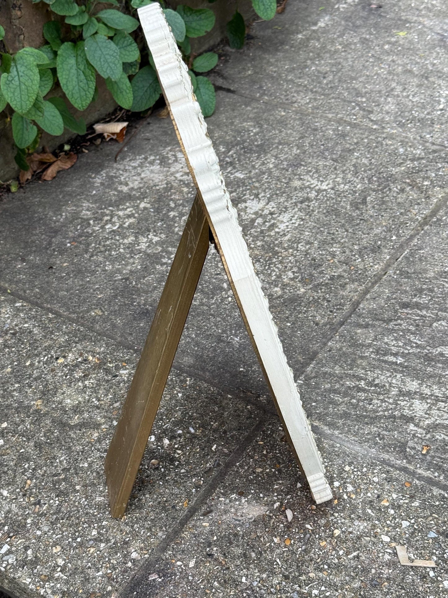 Vintage Ornate Rococo Style Dressing Table Mirror – 1960s Cream Painted Oval Vanity Mirror, ornate decorative Floral Detail, Baroque Decor