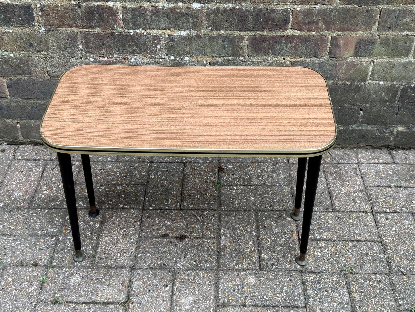 Vintage 1950s Formica & Metal Side Table – Mid-Century Atomic Style Retro Coffee or Side Table, retro occasional table, atomic legs