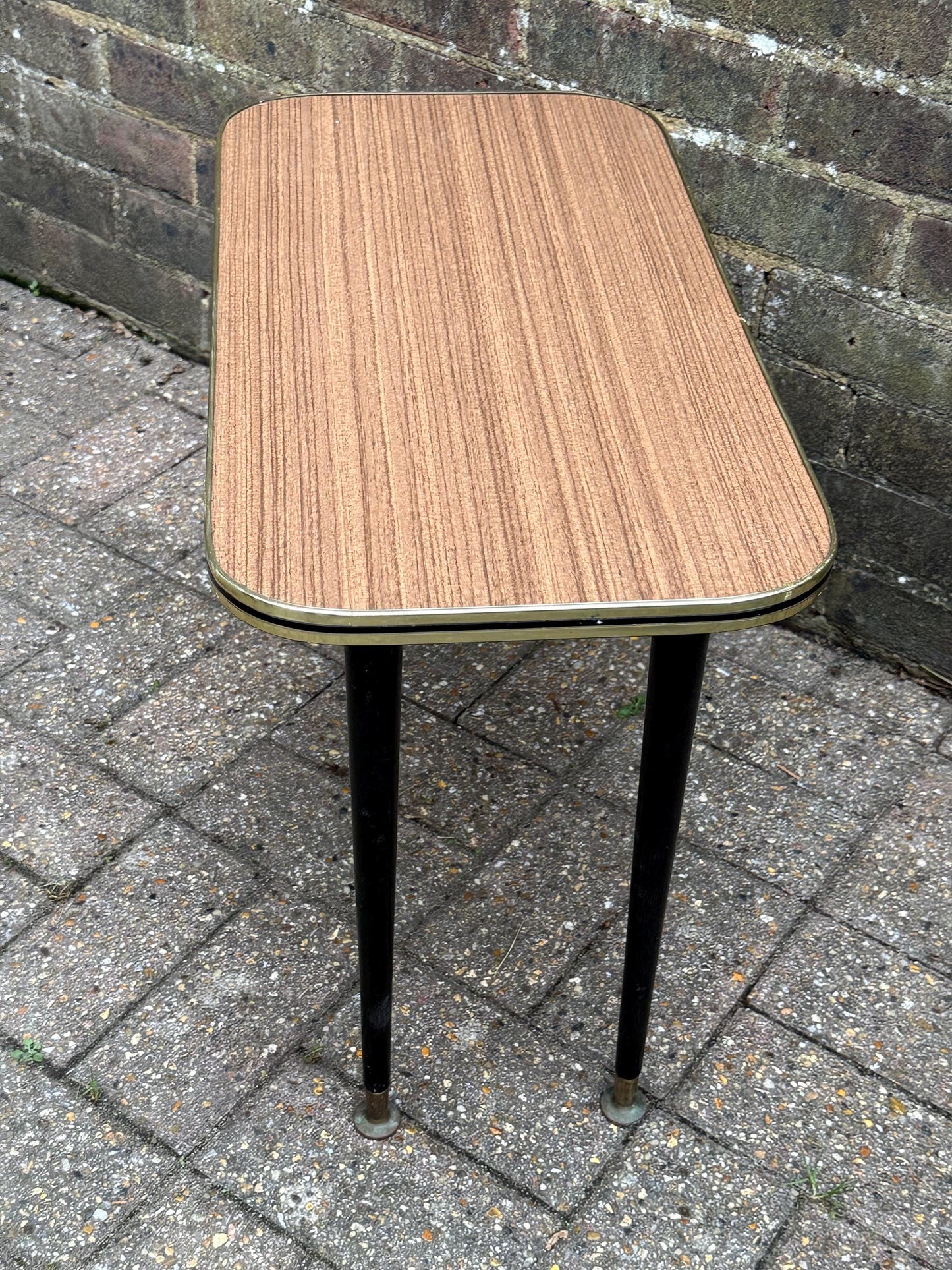 Vintage 1950s Formica & Metal Side Table – Mid-Century Atomic Style Retro Coffee or Side Table, retro occasional table, atomic legs